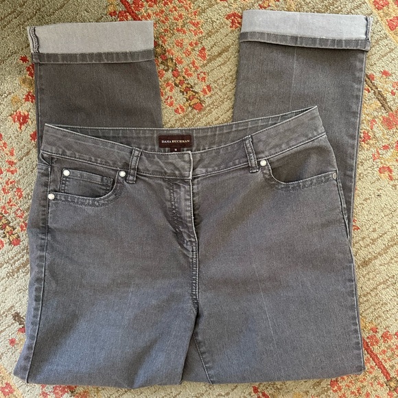Dana Bachman Grey Wash Jeans Size 14 - Picture 1 of 9